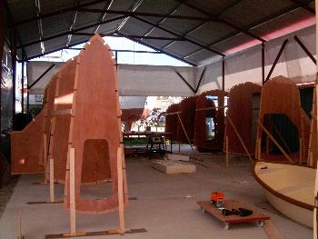 DH550 radius chine plywood catamaran